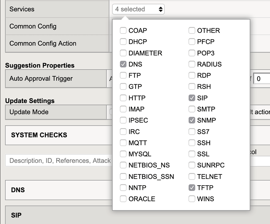 Service provider IPS list diagram